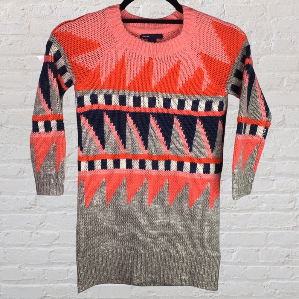 Gap Geometric Print Sweater Dress